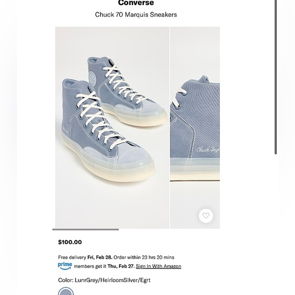 Converse Chuck 70 Marquis Sneakers Like New Canvas Suede High Tops - Picture 3 of 16